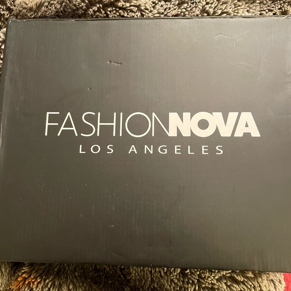 Fashion nova Over The Knee Fitted Nylon black High Heel Boots - Picture 3 of 4